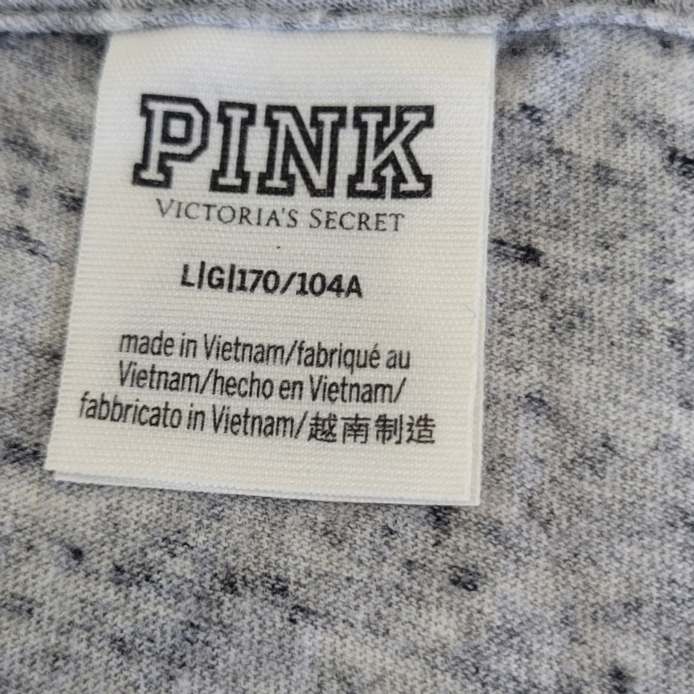 PINK Victoria's Secret Heather Gray V-Neck Tee - Picture 5 of 7